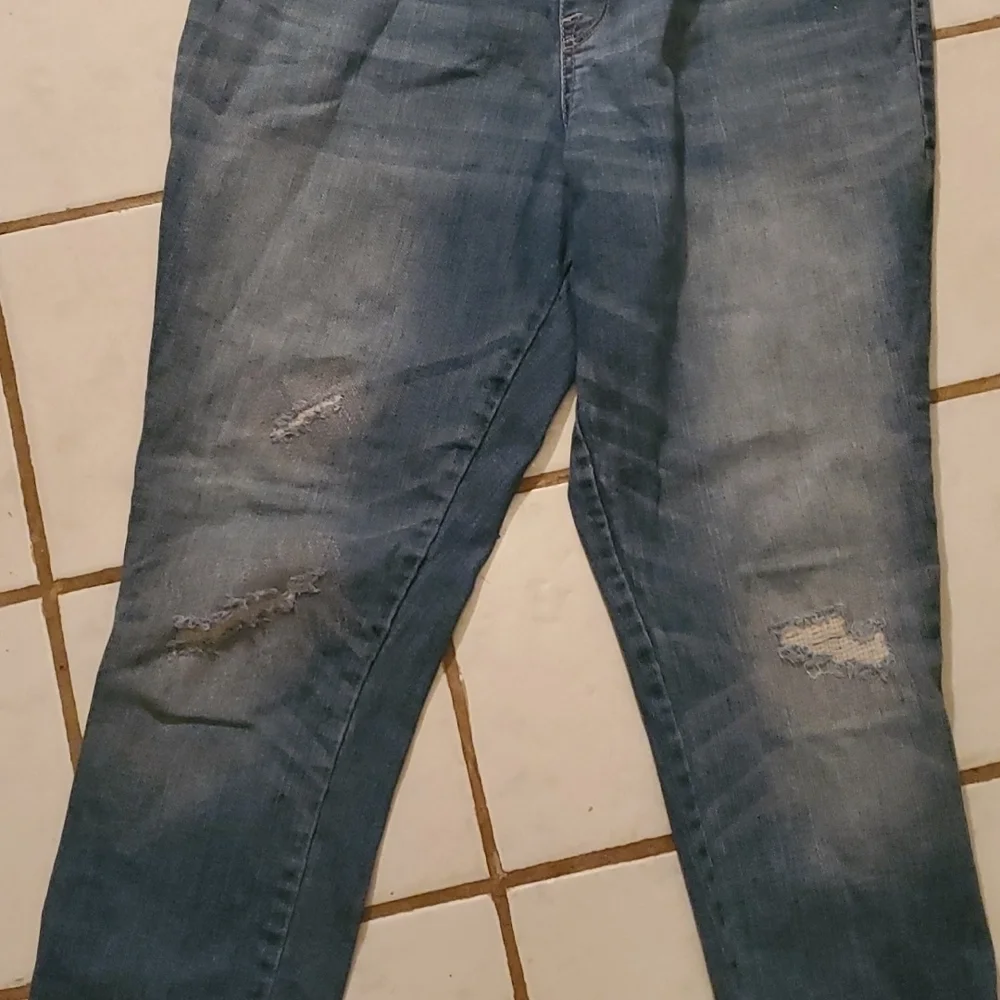 Liz Lange Maternity Jeans Womens Size S Jeggings Distressed Denim